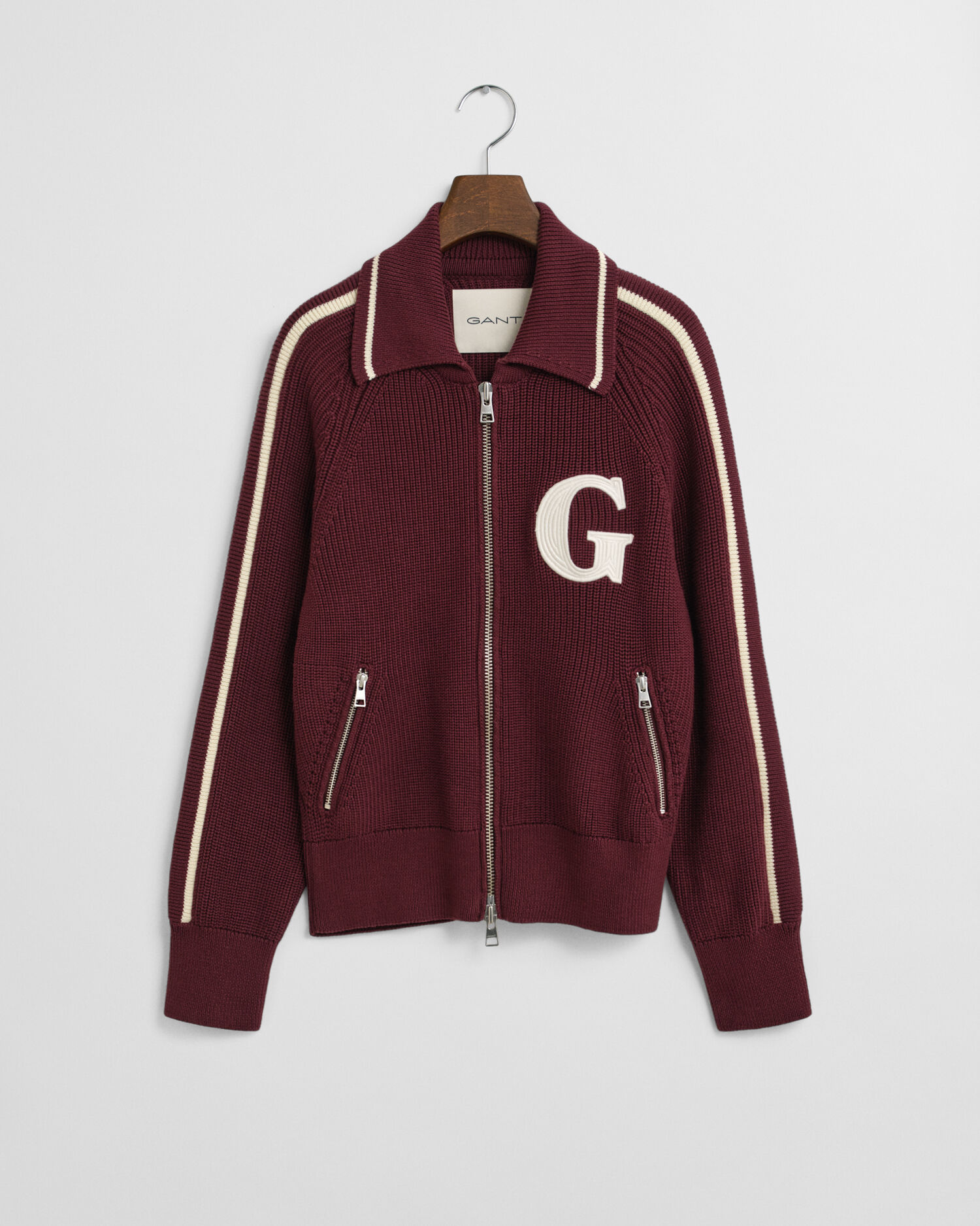 GANT Varsity Strickjacke mit Reißverschluss