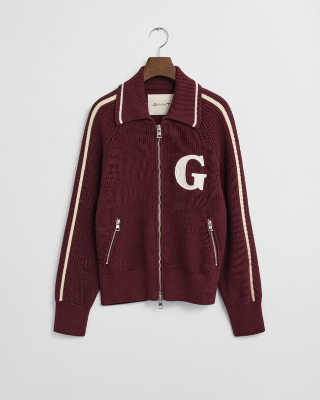 GANT Varsity Strickjacke mit Reißverschluss