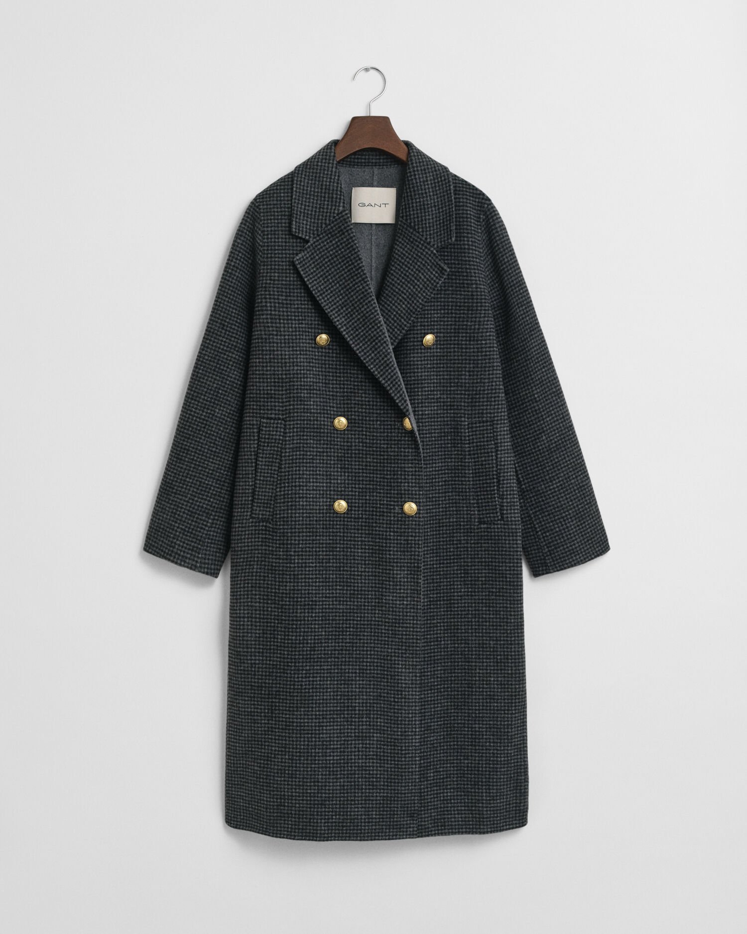 Handgenähter Mantel mit Karomuster