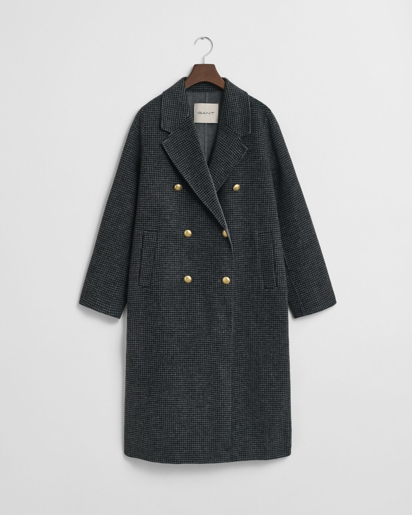 Handgenähter Mantel mit Karomuster