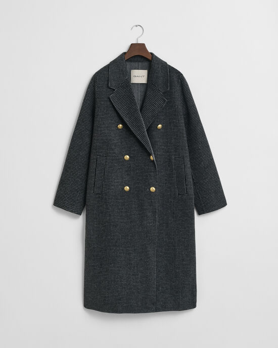 Handgenähter Mantel mit Karomuster