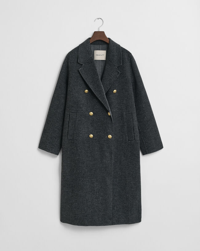 Handgenähter Mantel mit Karomuster