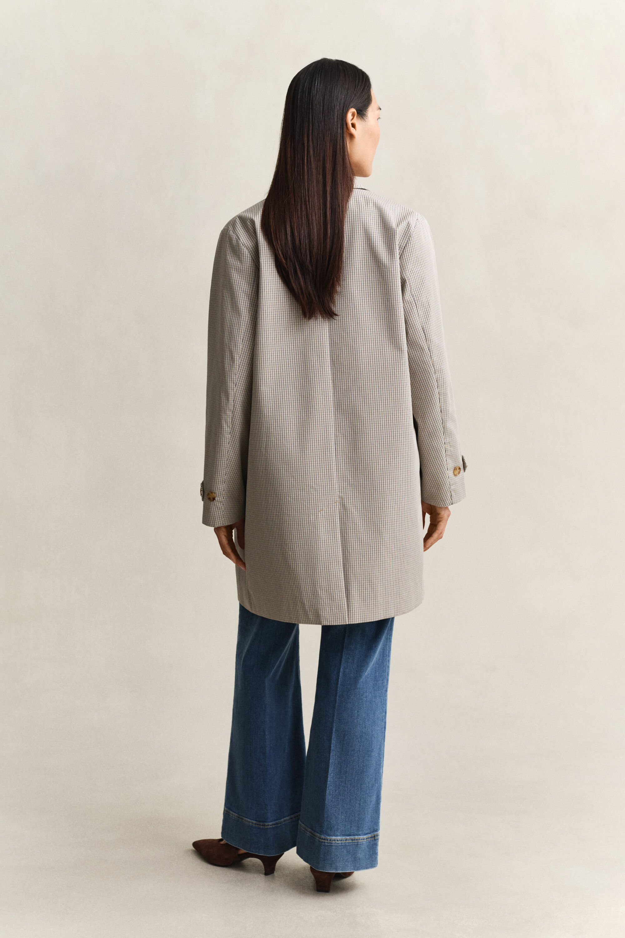 Karierter Kurzmantel