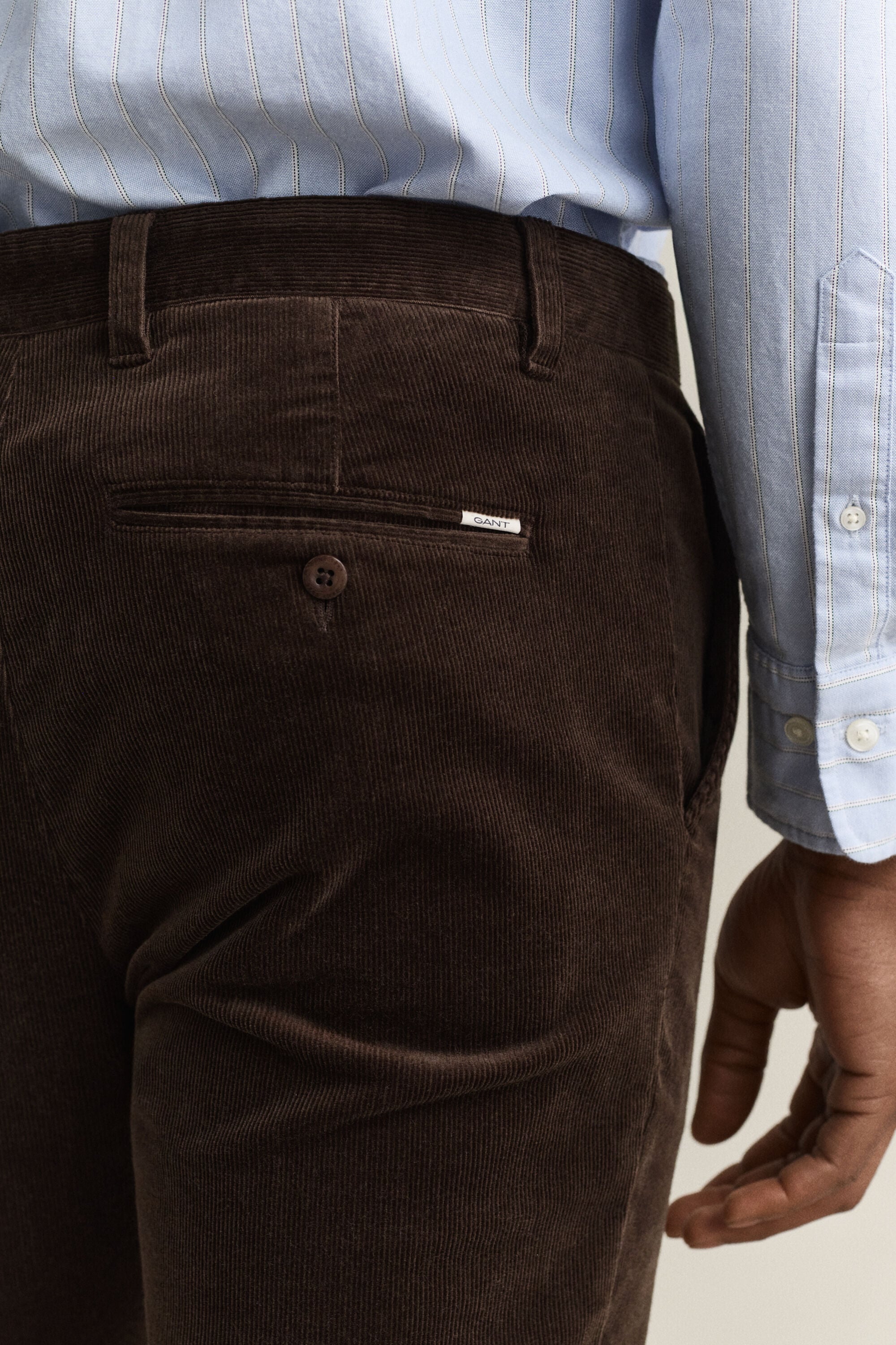 Slim Fit Cord Chinohose