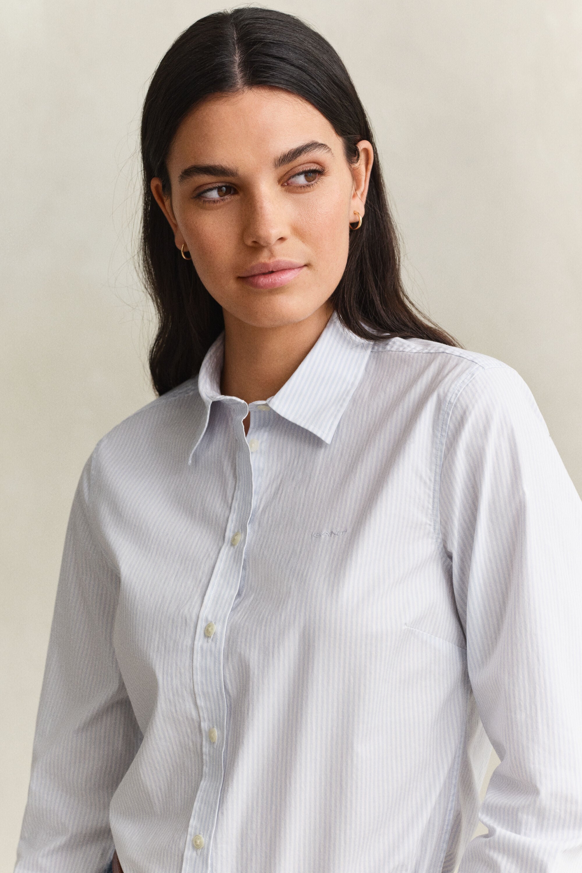 Gestreifte Popeline-Bluse