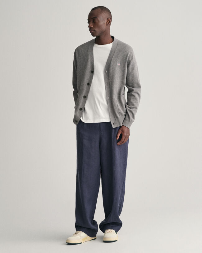 Classic V-Neck Strickjacke aus Baumwolle