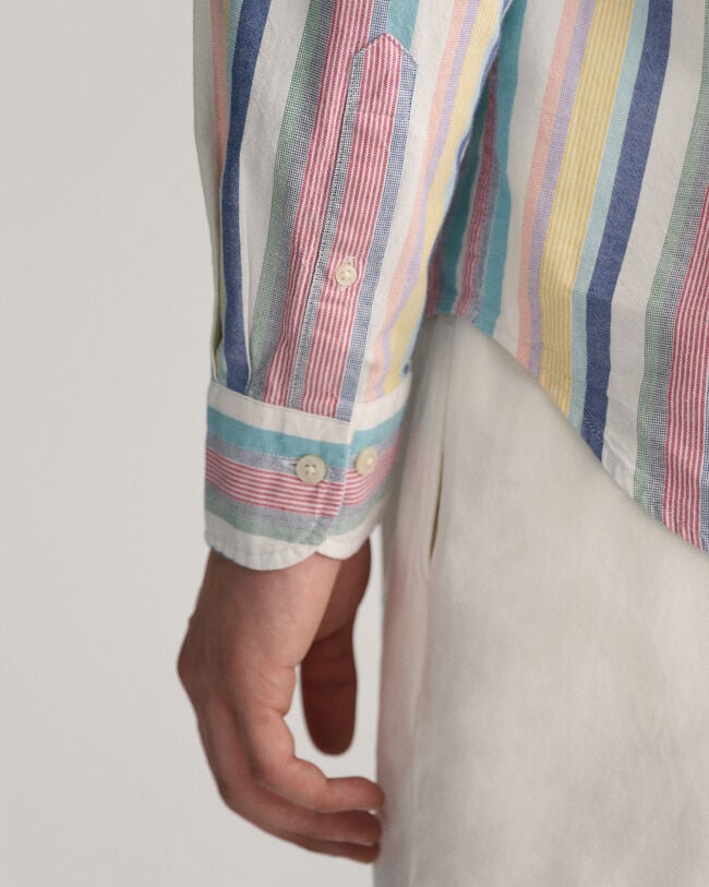 Regular Fit Oxford-Hemd mit bunten Streifen