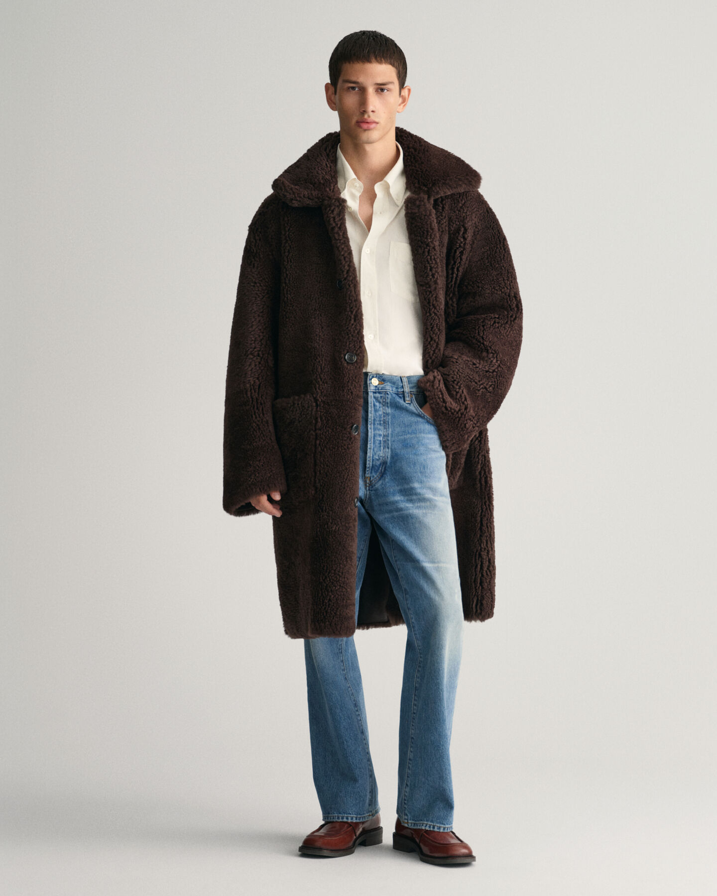 Shearling-Mantel