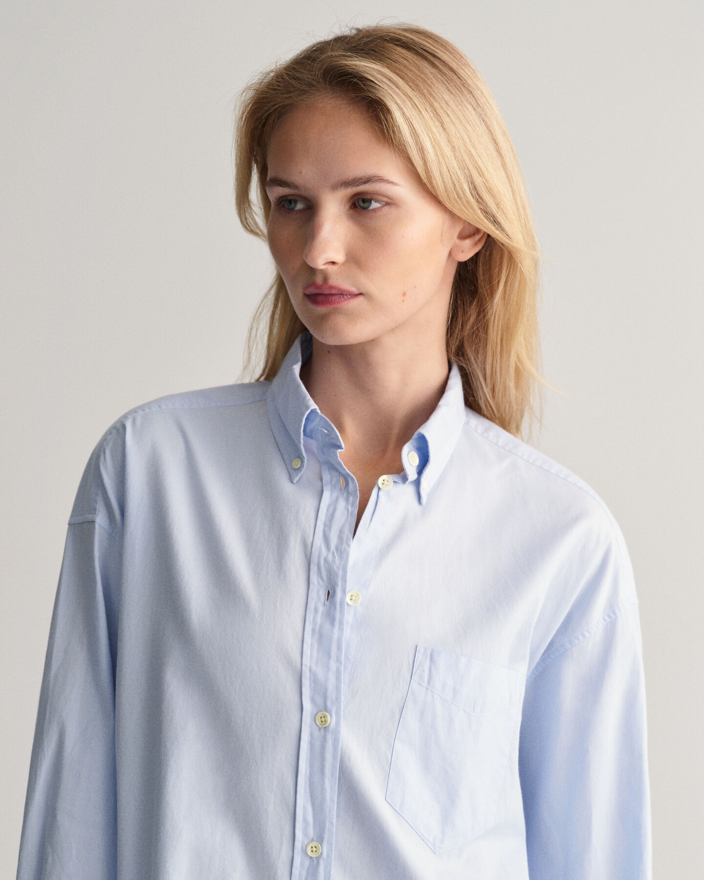 Oversized Fit Luxury Oxford-Bluse