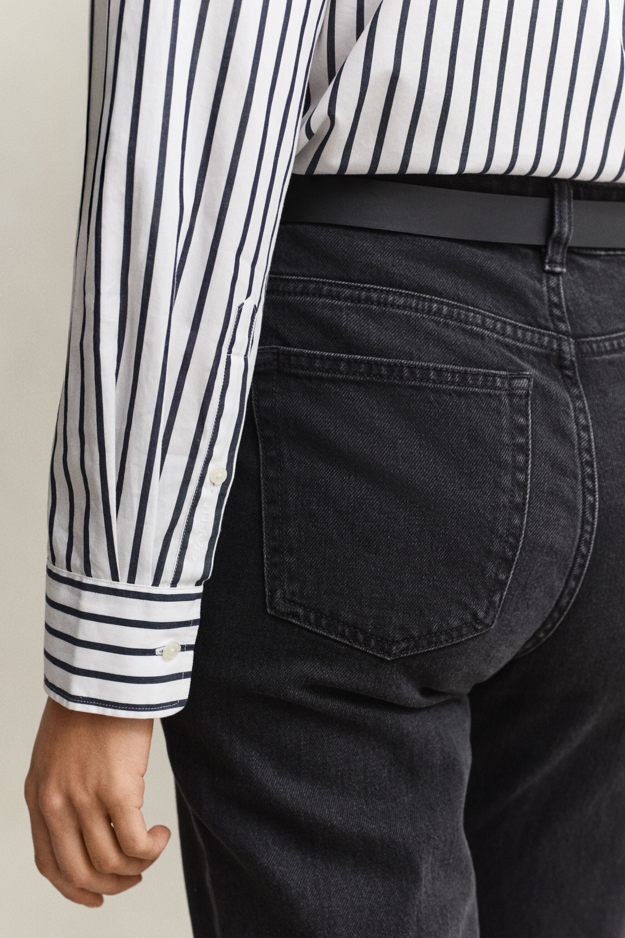 Relaxed Fit Classic Popeline-Bluse mit Streifen
