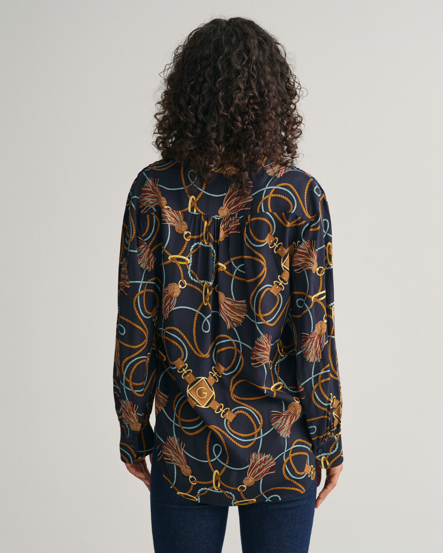 Bluse mit Seil-Print