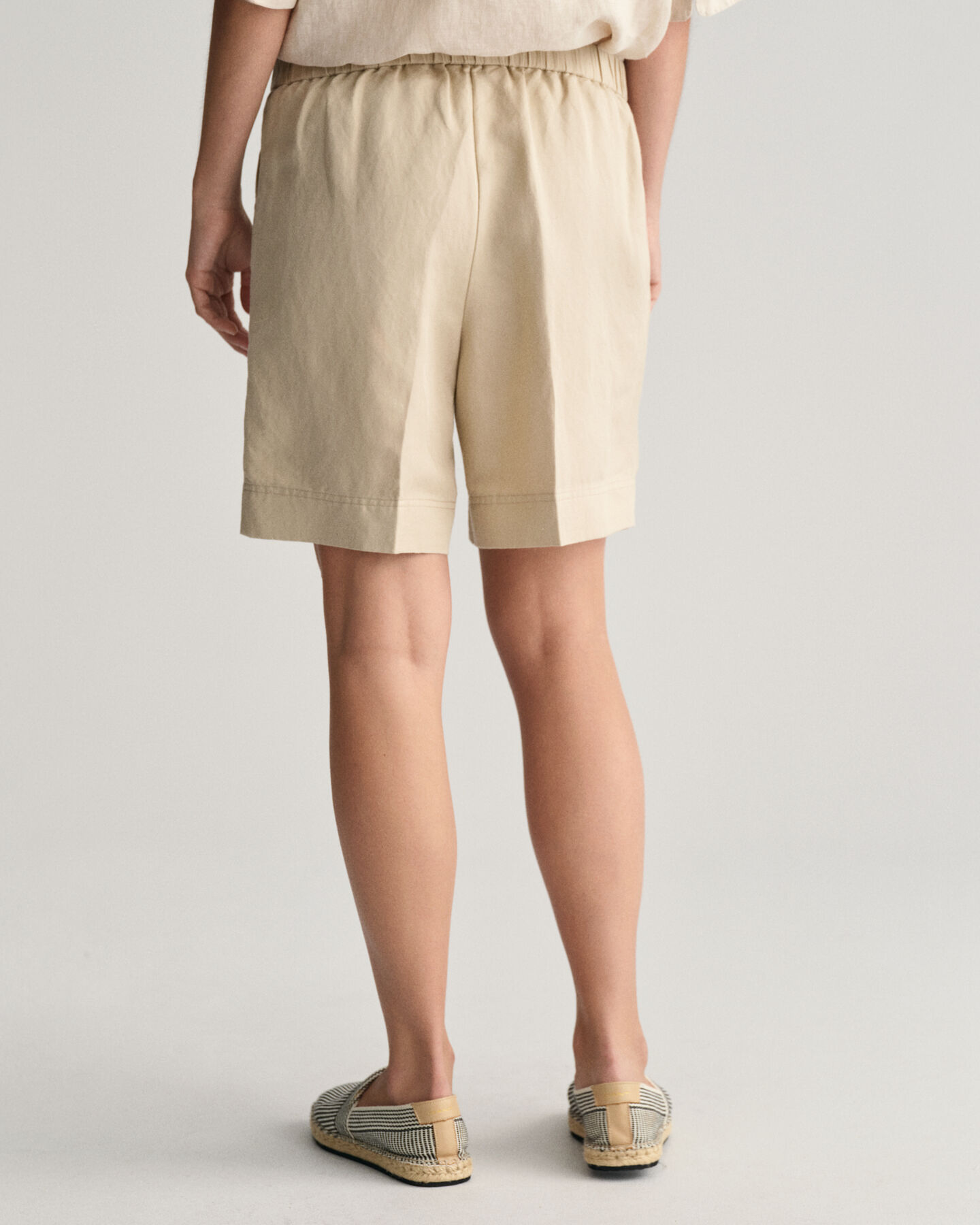 Relaxed Fit Leinenmix Pull-On Shorts