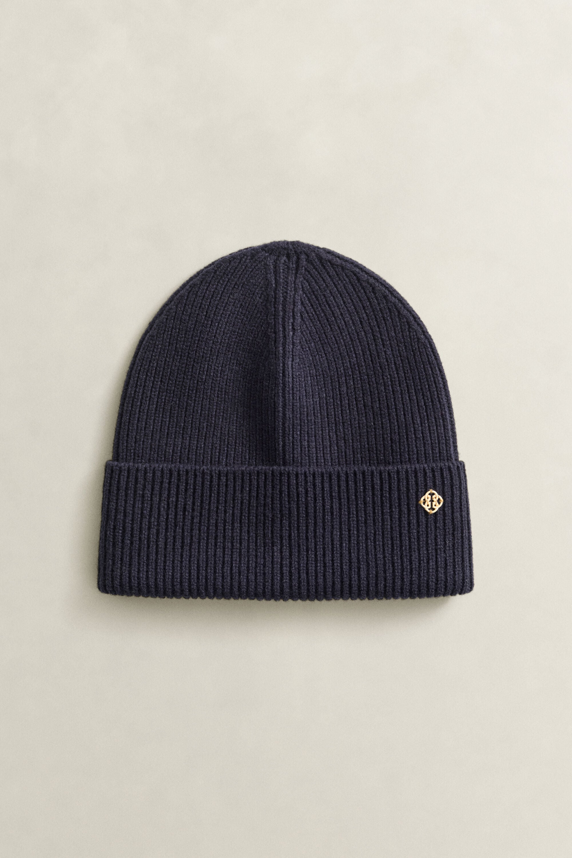 Gerippte Beanie aus Wolle