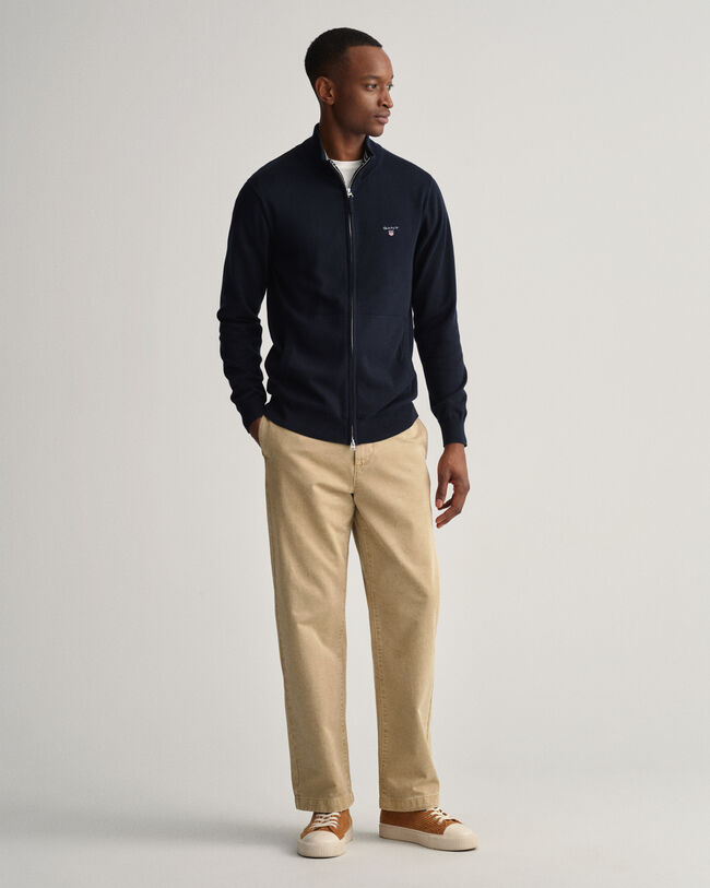 Classic Strickjacke aus Baumwolle mit Reißverschluss