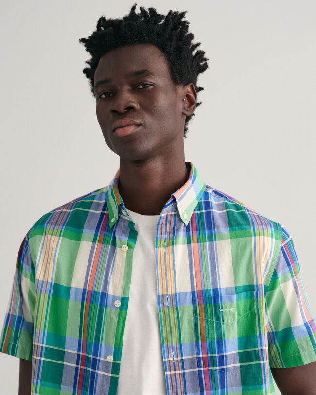 Regular Fit Madras Kurzarmhemd