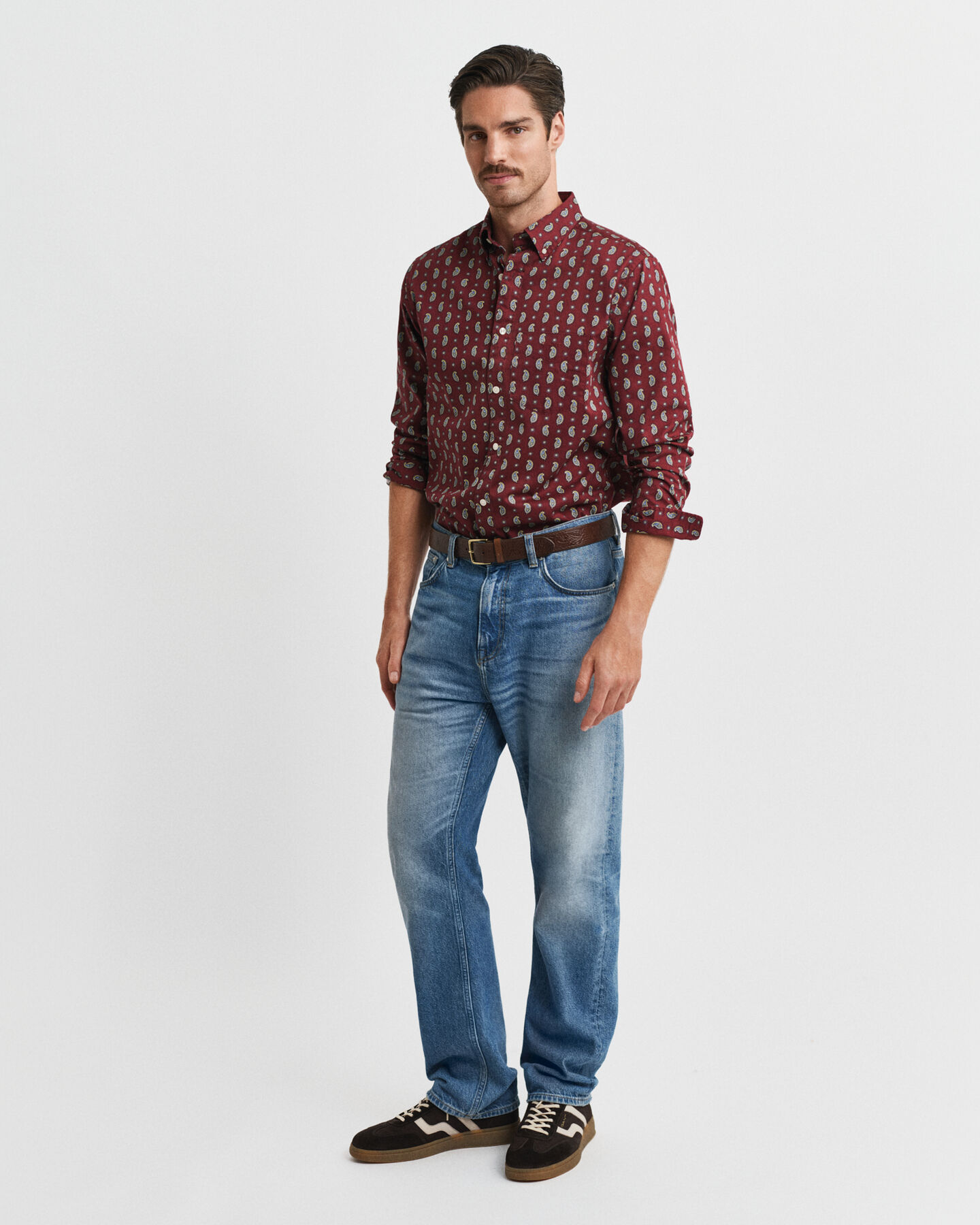 Regular Fit Twill-Hemd mit Paisley-Print