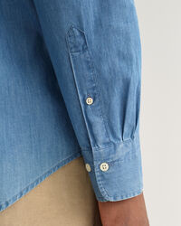 Indigoblaues Regular Fit Hemd