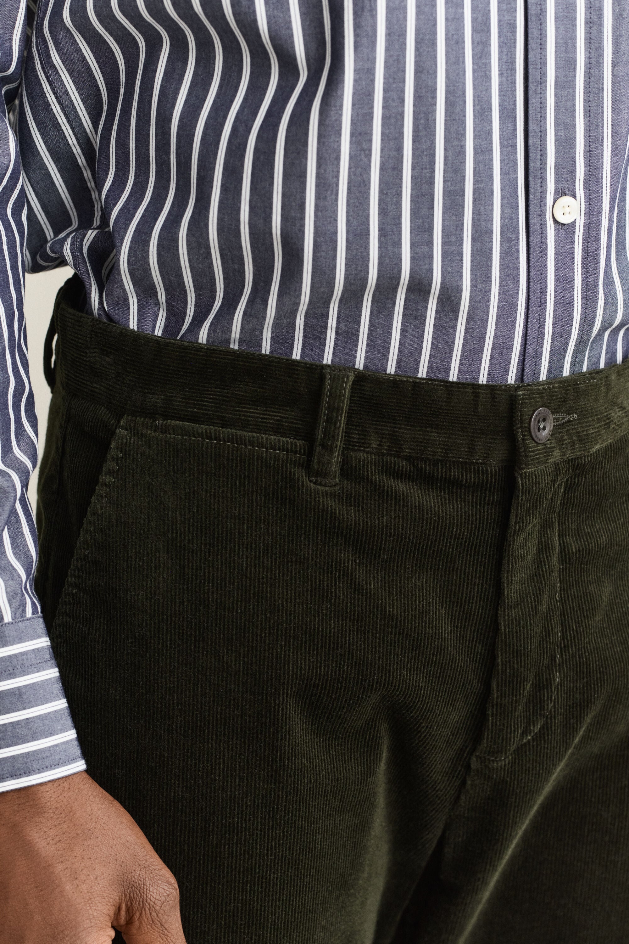 Regular Fit Cord Chinohose