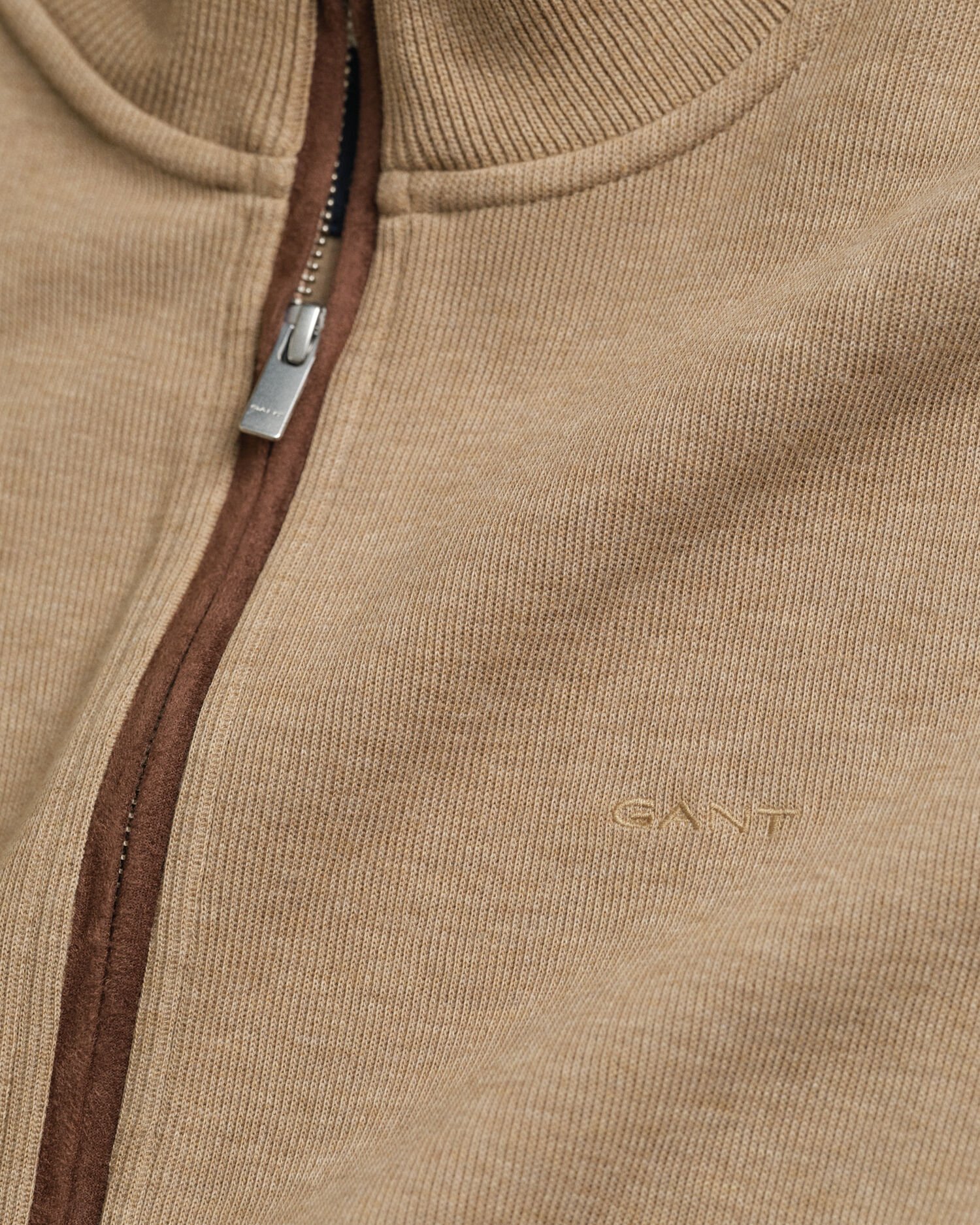 Sacker Rib Strickjacke mit Reißverschluss