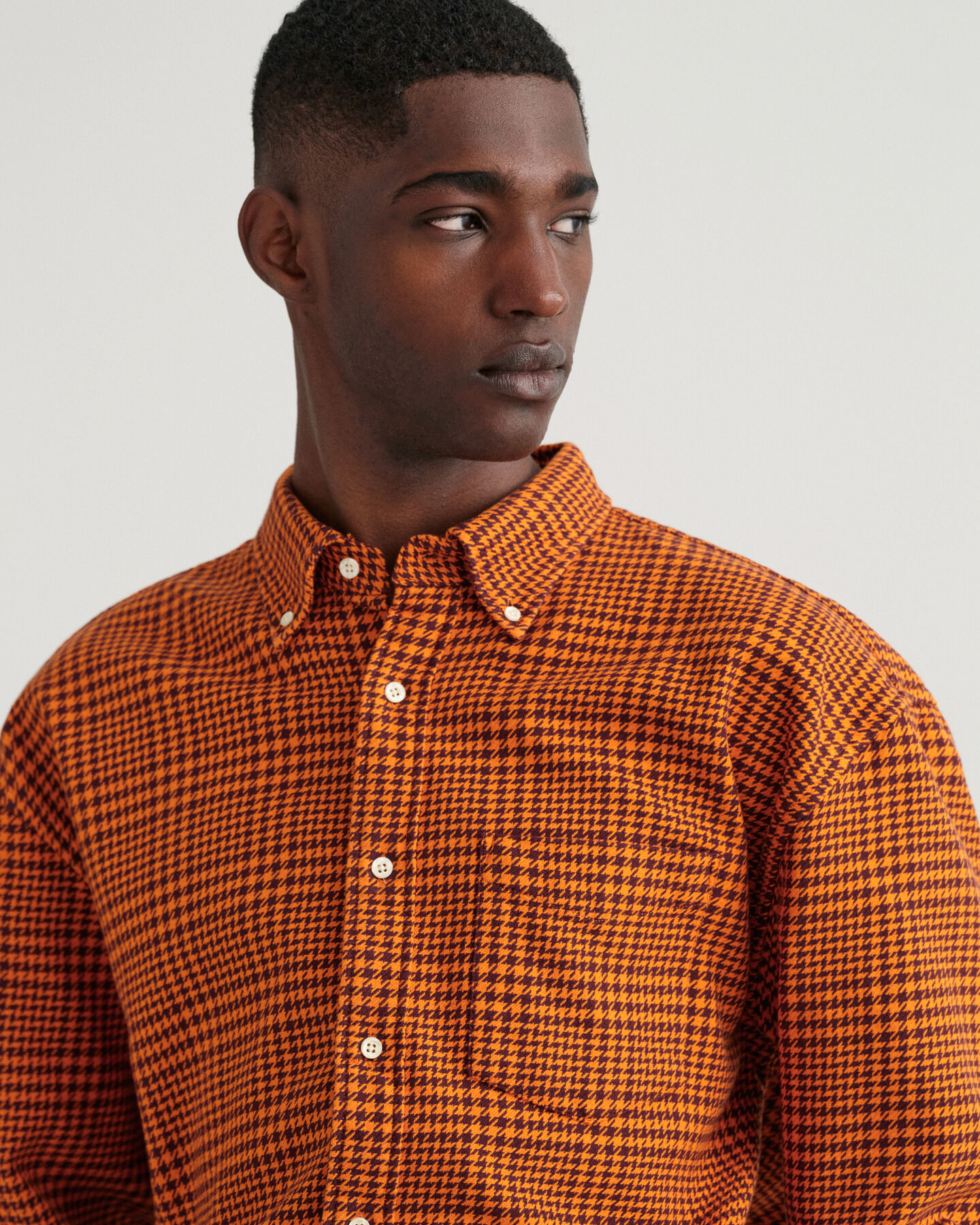 Oversized Houndstooth Baumwollhemd