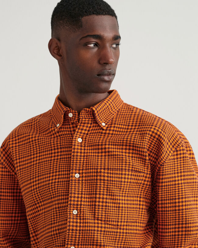 Oversized Houndstooth Baumwollhemd