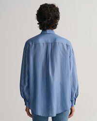 Schluppenbluse aus Seide mit Streifen