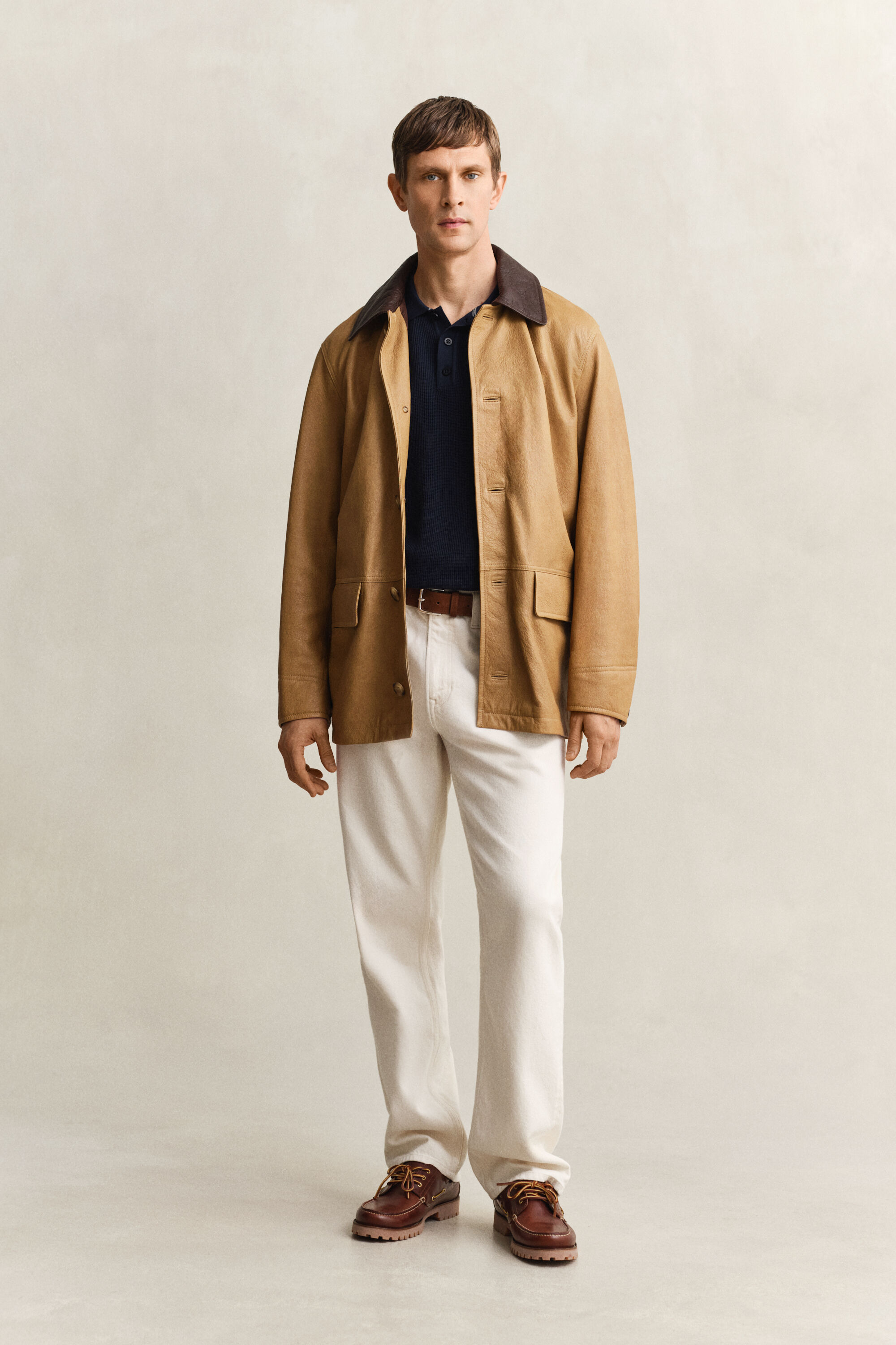 Polopullover aus strukturierter Baumwolle