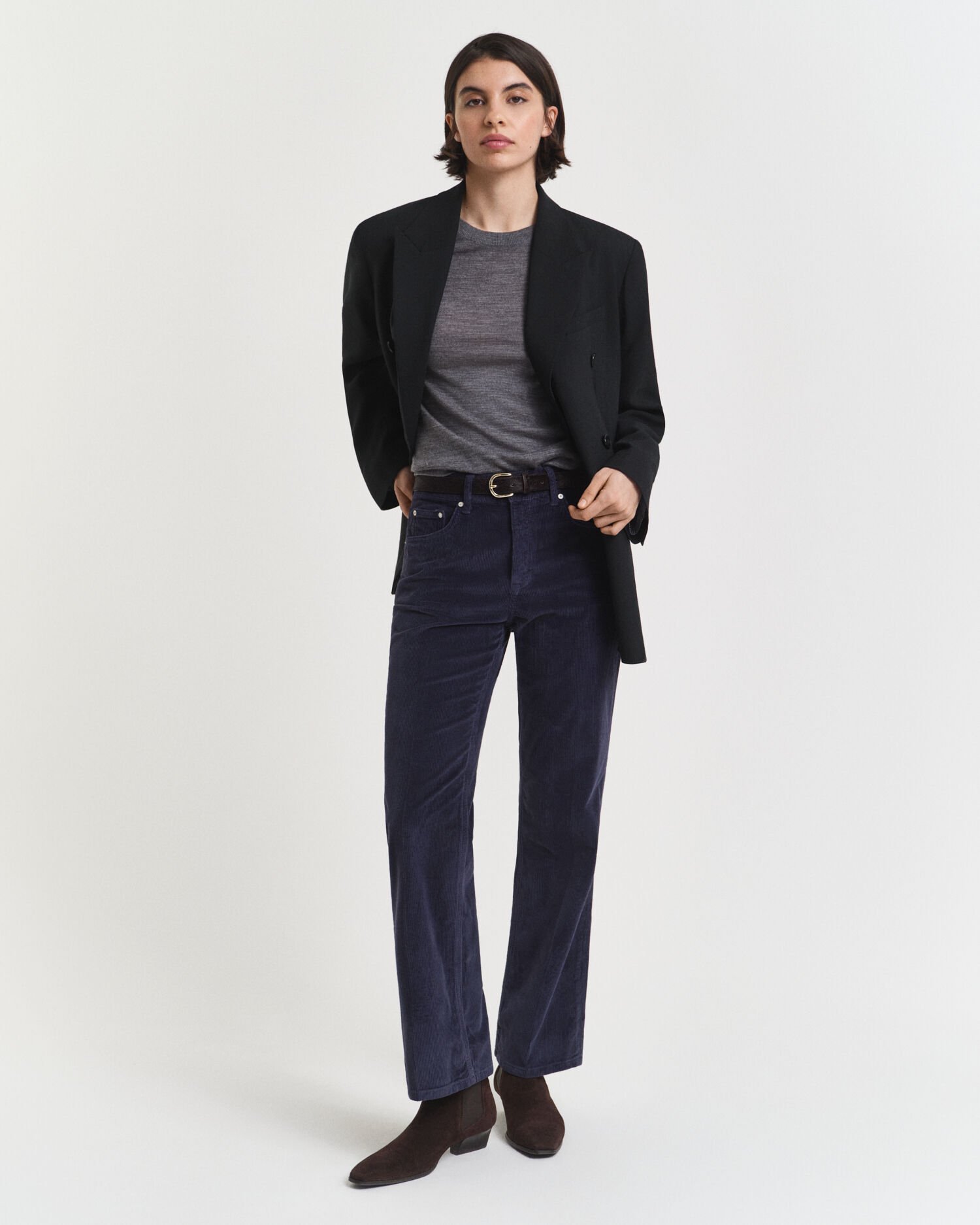 Rundhalspullover aus extra feiner Merinowolle