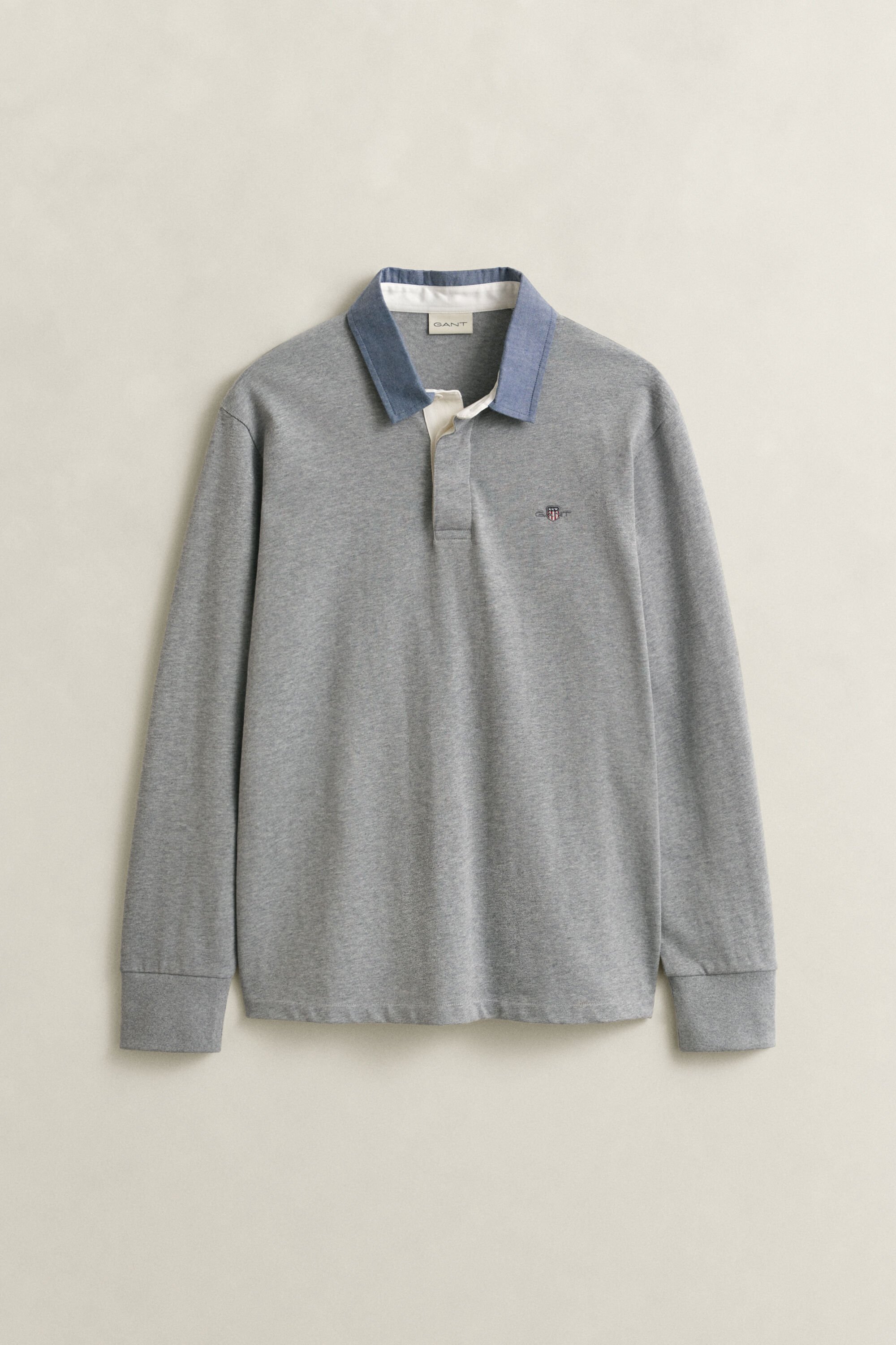 Heavy Rugger mit Chambray-Kragen