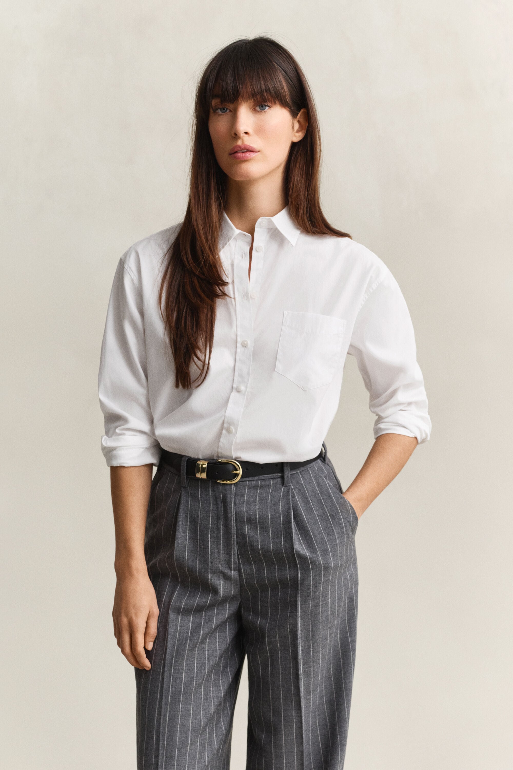 Regular Fit Classic Popeline Bluse
