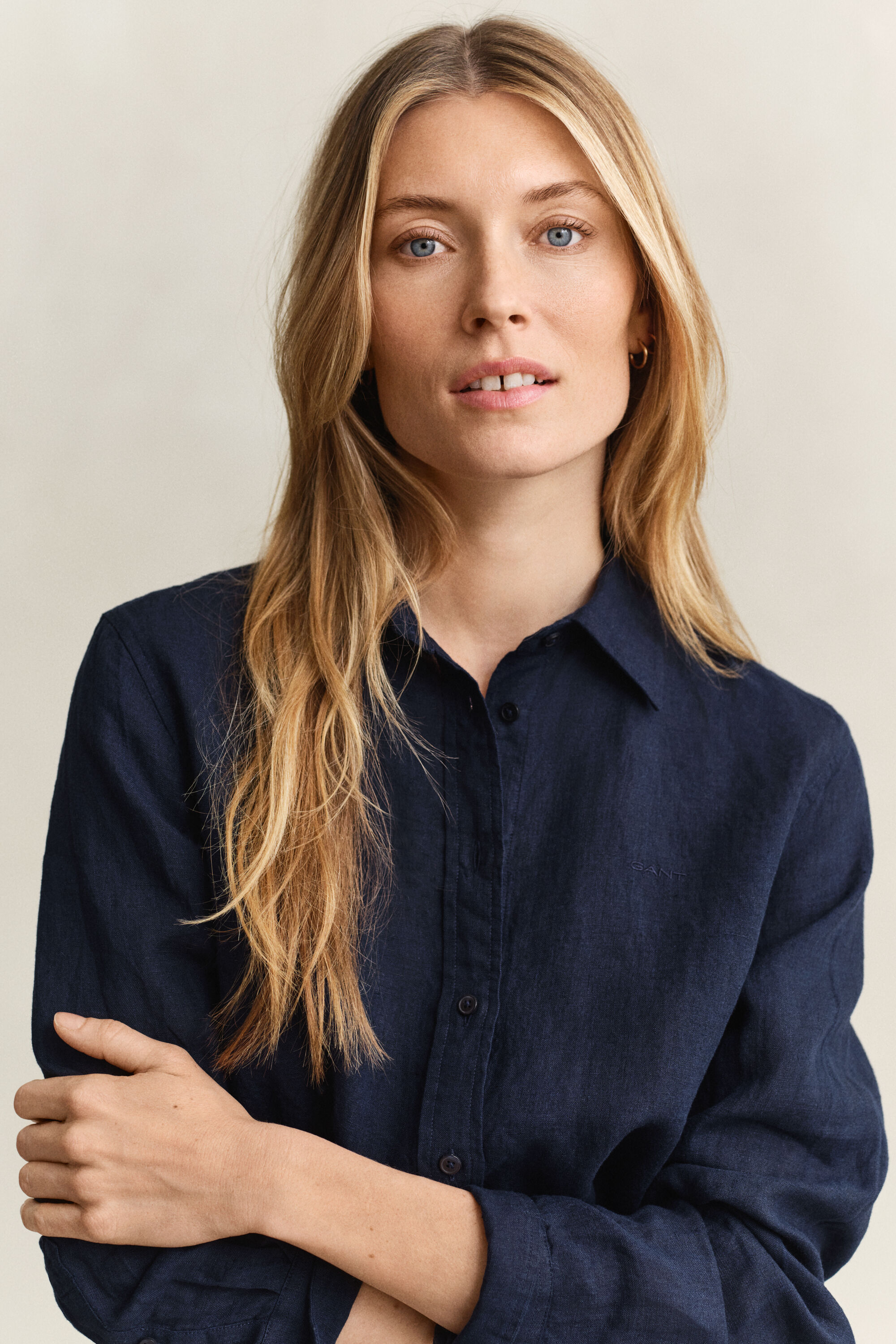 Regular Fit Leinen Bluse