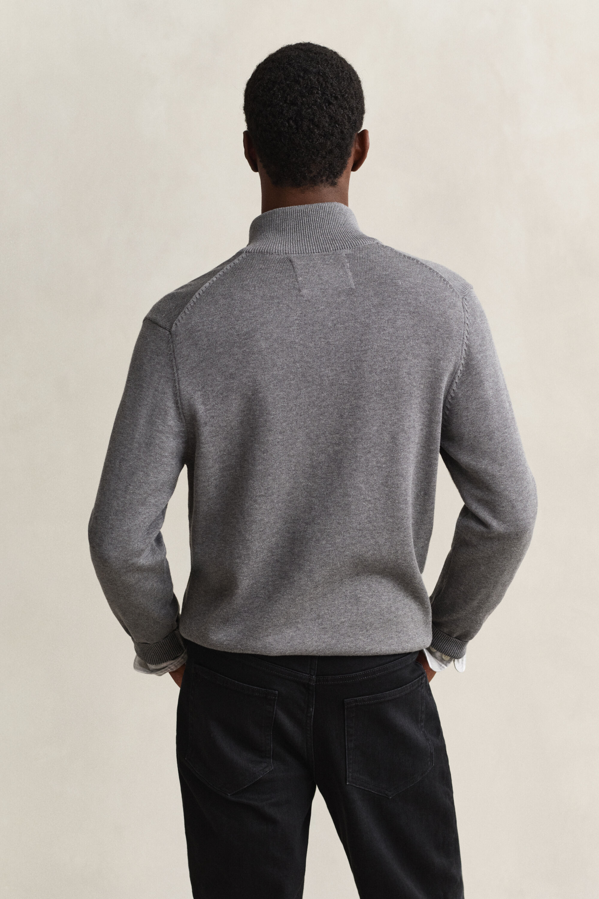 Casual Cotton Strickjacke mit Reißverschluss