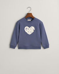 Girls Heart Graphic Rundhals-Sweatshirt