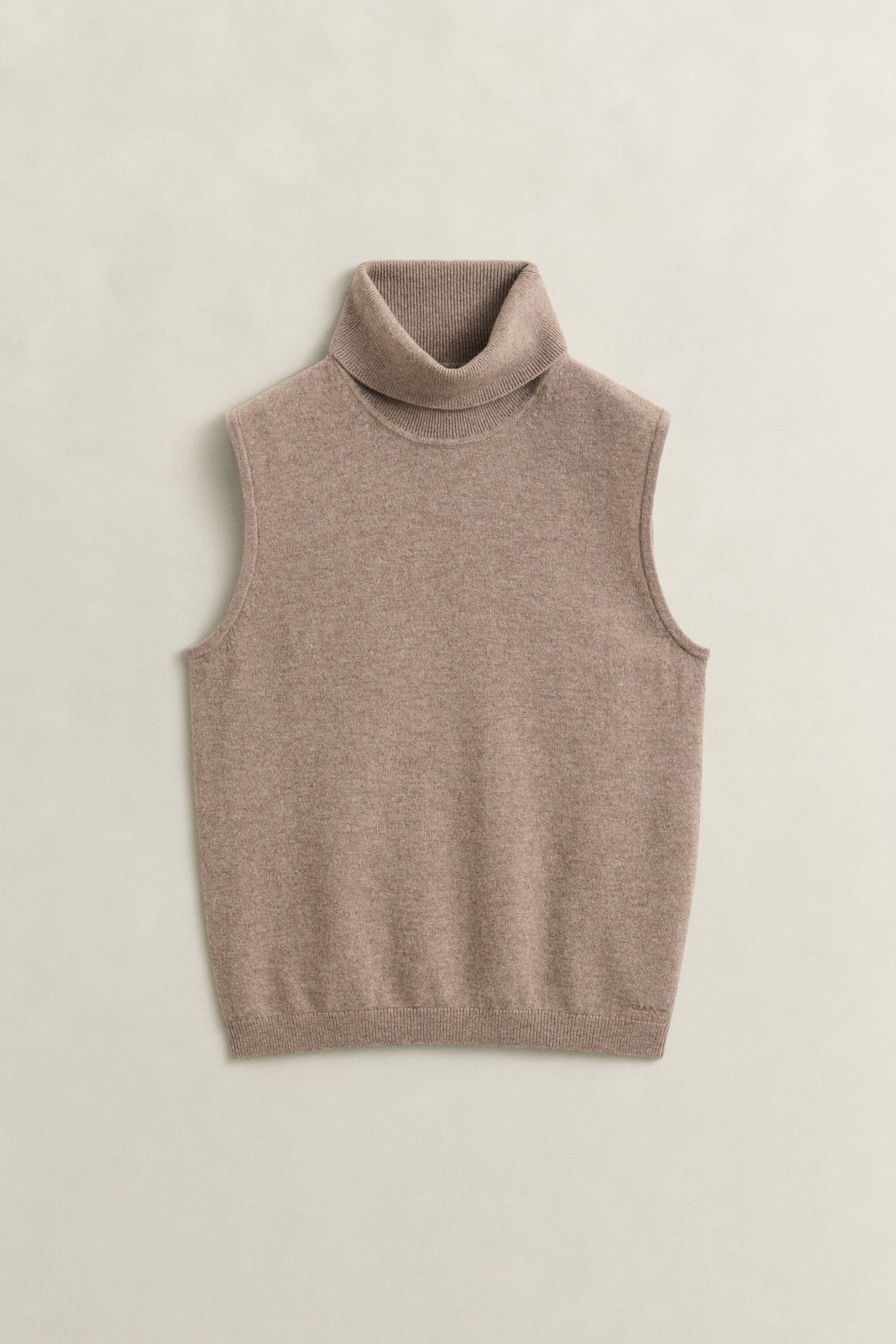Ärmelloser Rollkragenpullover