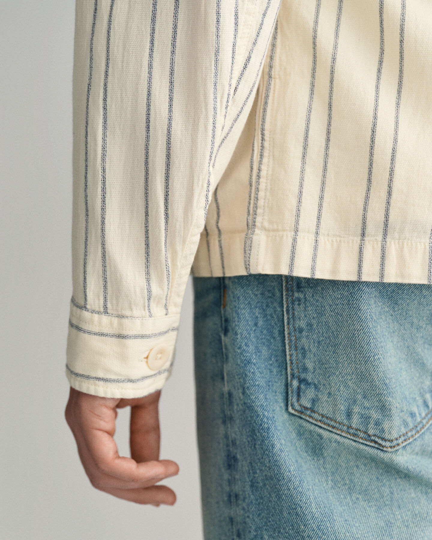 Hemdjacke mit Streifen