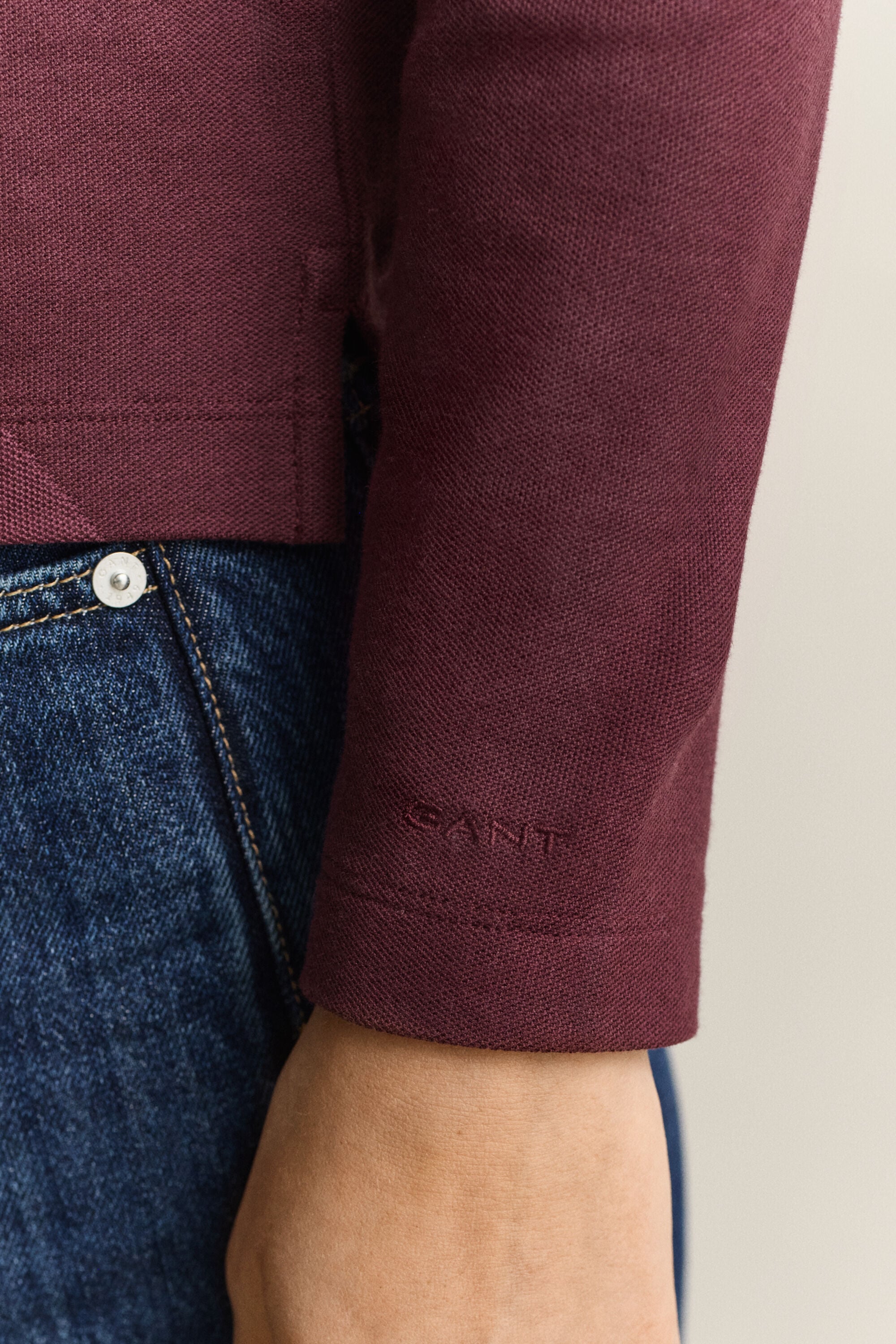 Argyle Langarm-Poloshirt