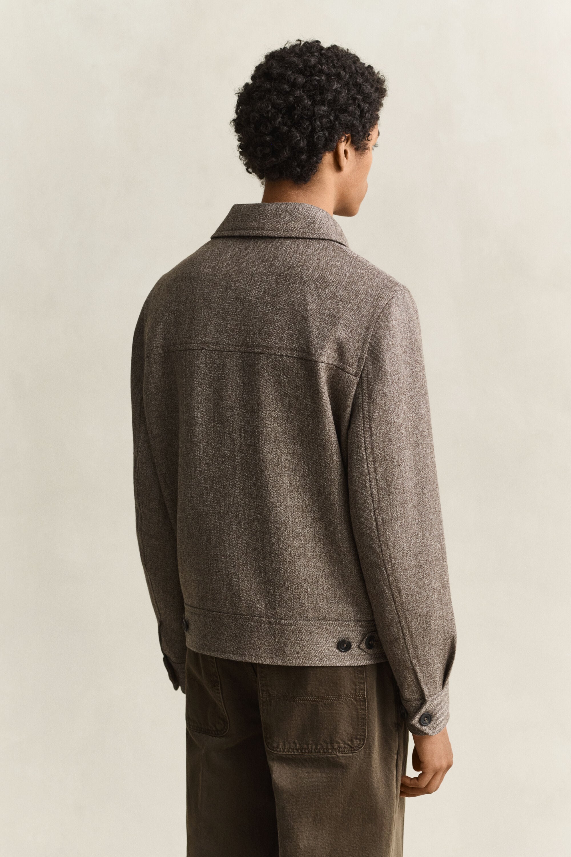 Wolljacke aus Melange-Garn