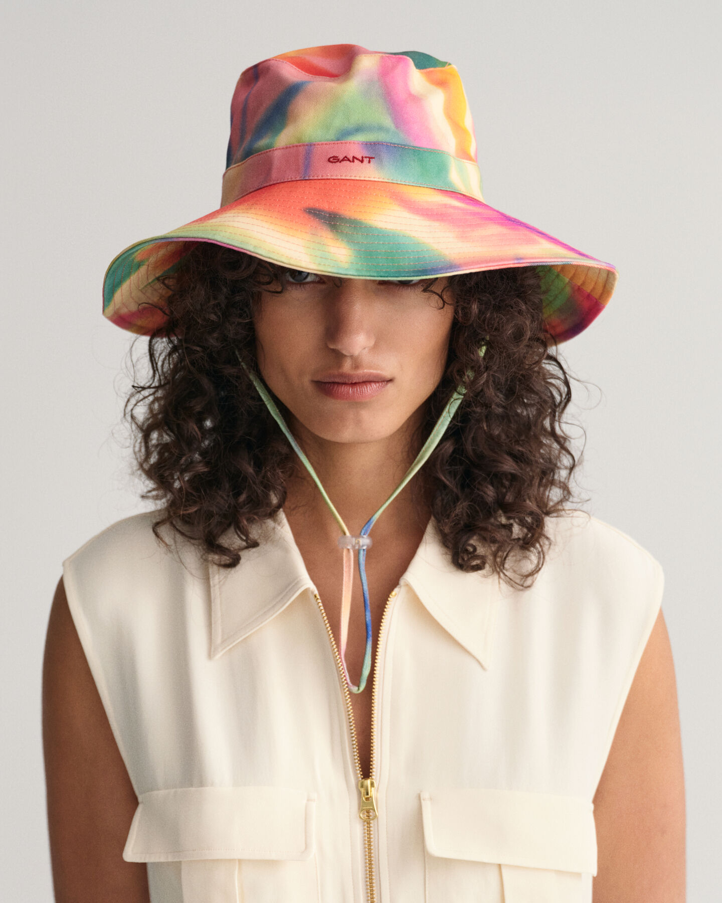 Sonnenhut aus Baumwolltwill mit Print