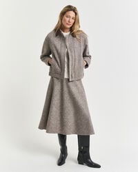 Ausgestellter Midirock aus Wolle