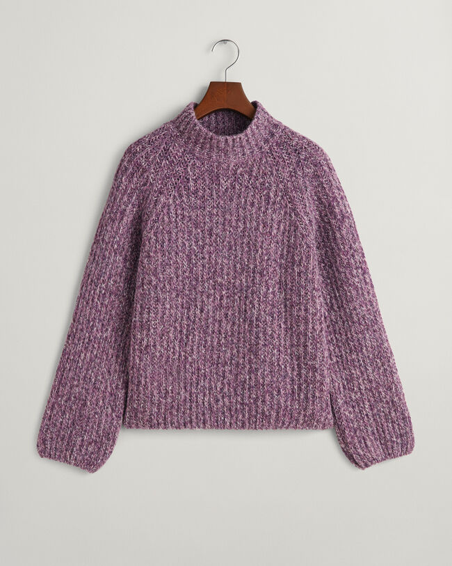 Mehrfarbiger Pullover mit Stehkragen