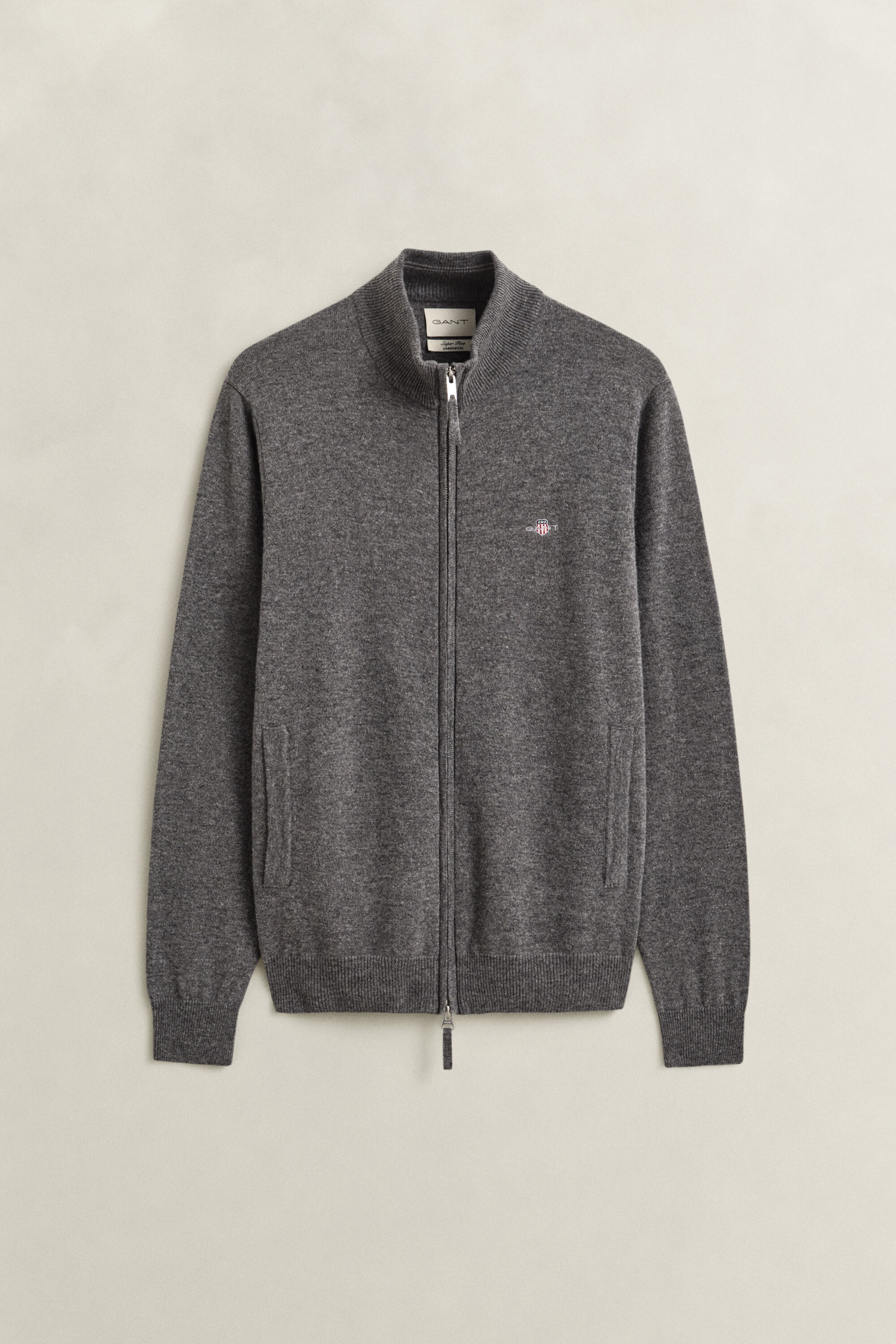Strickjacke aus Lambswool mit Reißverschluss