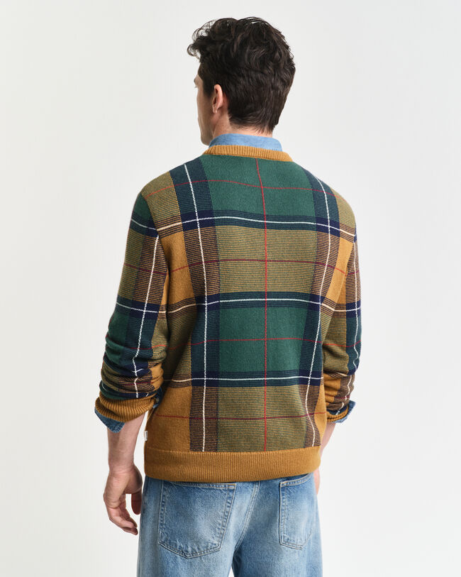 Karierter Rundhalspullover