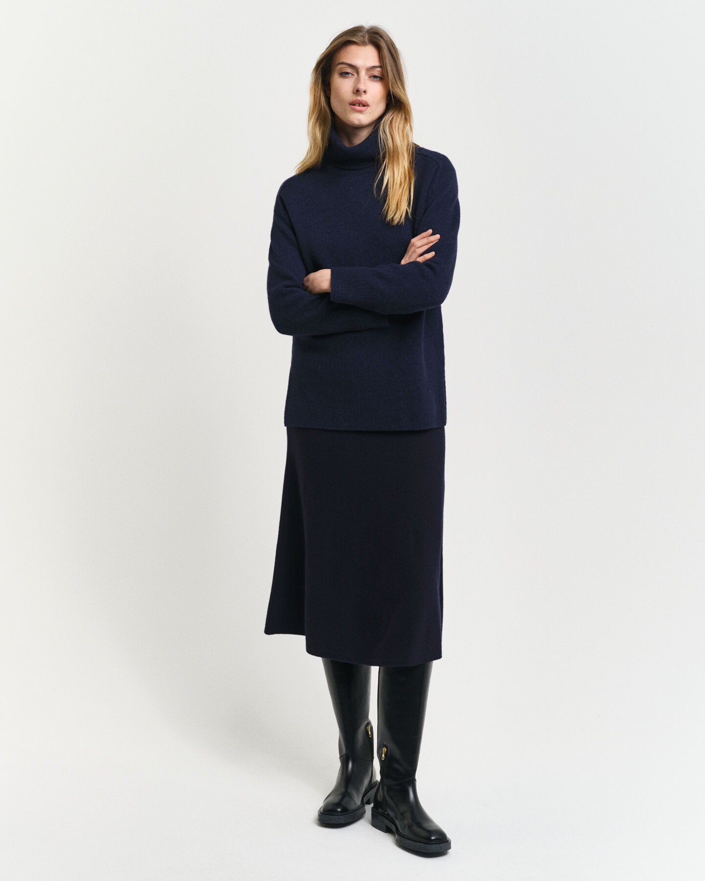 Herringbone Rollkragenpullover mit Detail