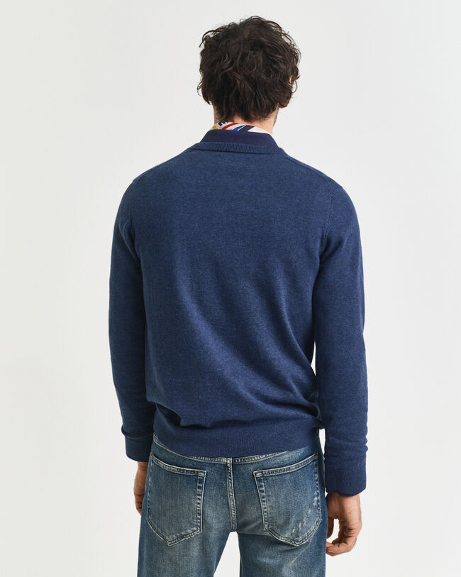 Klassischer V-Neck Pullover aus Baumwolle