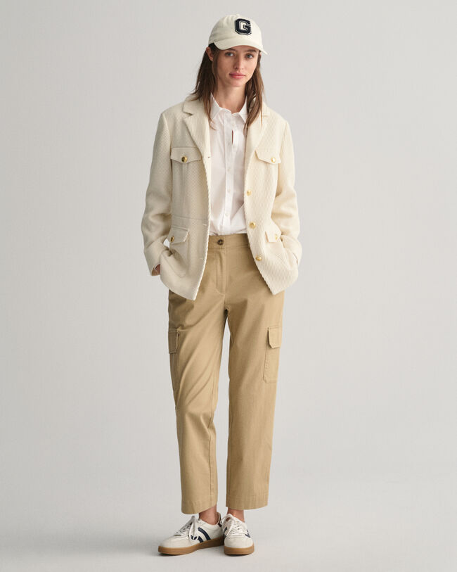 Slim Fit Blazerjacke mit Struktur