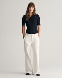 Mini Zopfstrick Polopullover