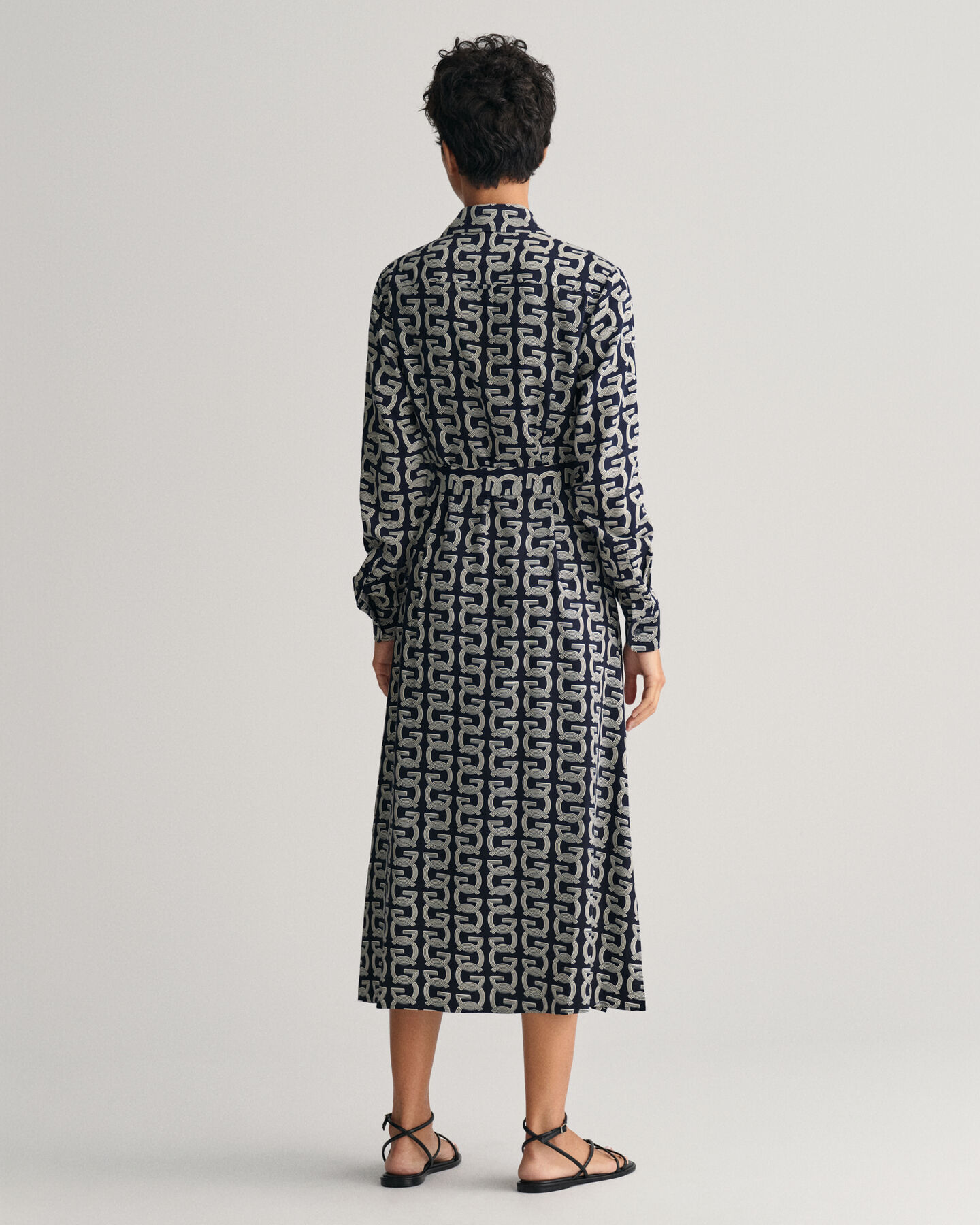 G Patterned Hendblusenkleid