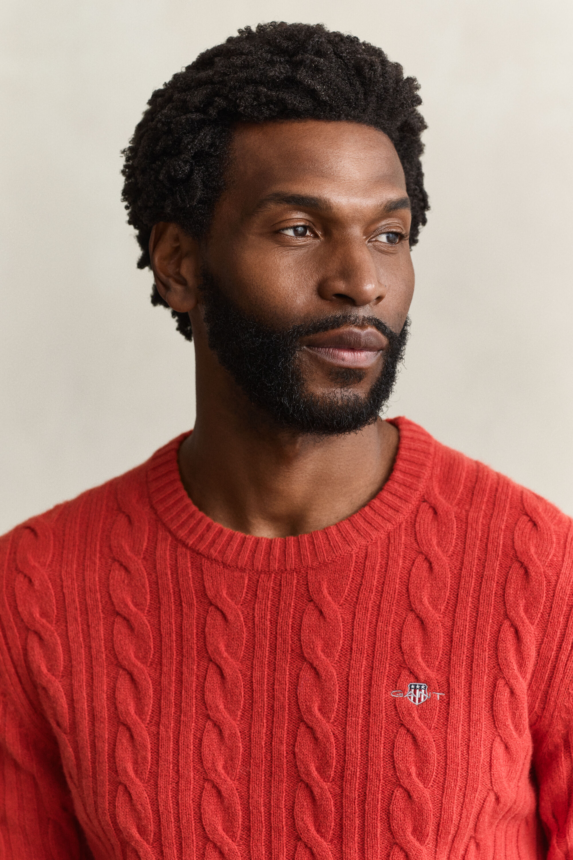 Lambswool Zopfstrick Rundhalspullover
