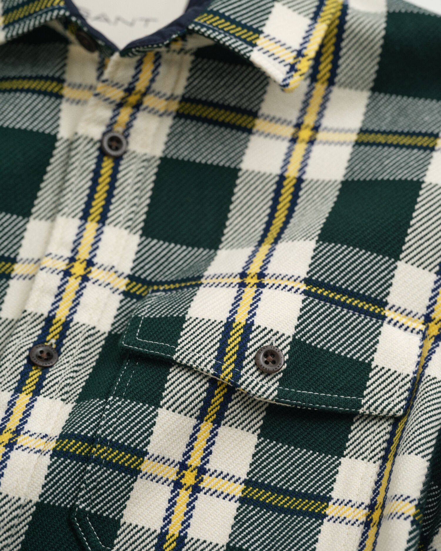 Hemdjacke aus schwerem Twill mit Karomuster