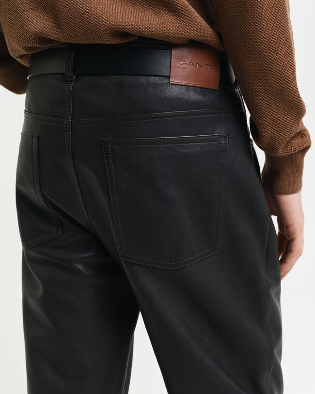 5-Pocket Lederjeans